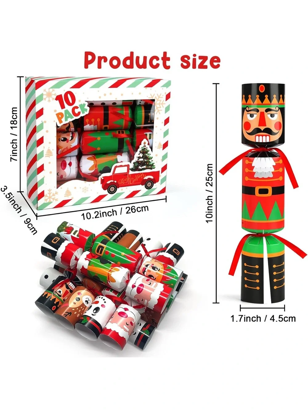 10 Non-Snap Christmas Table Party Favors crackers Seasonal Holiday Traditions